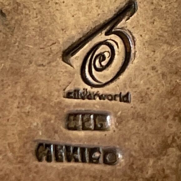 Vintage mexico 925 sterling onyx charm - Picture 7 of 9